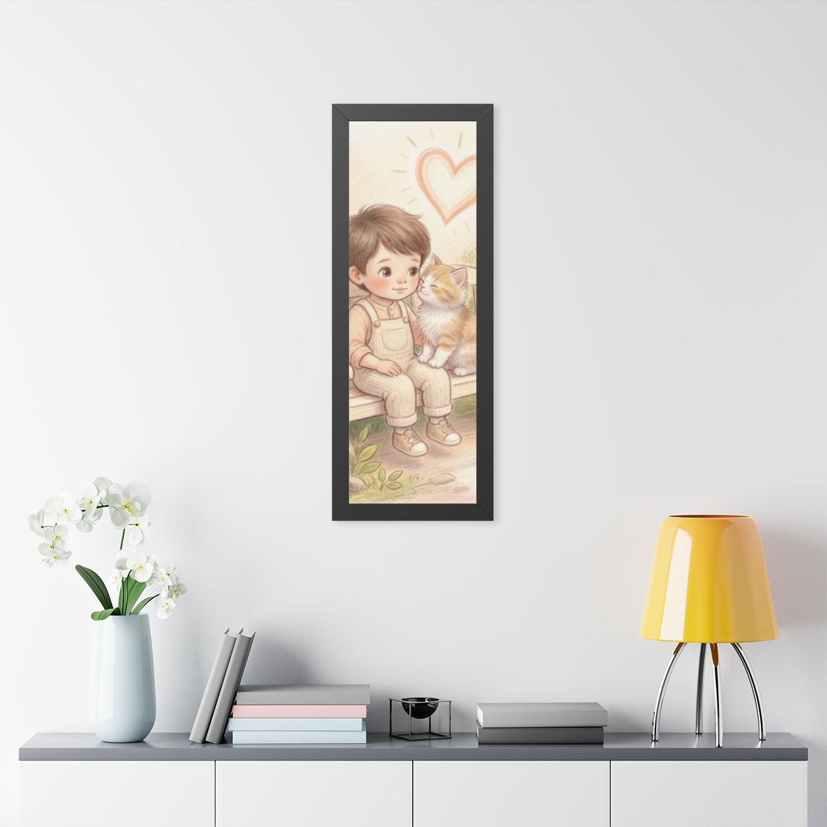 Framed Vertical Poster - Tender Garden Friendship Storybook...