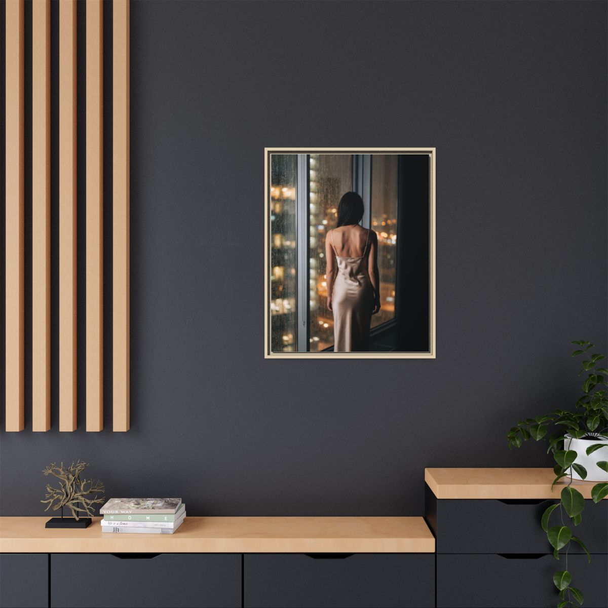 Framed Matte Canvas - Cinematic Nights — Natural / 1.25"