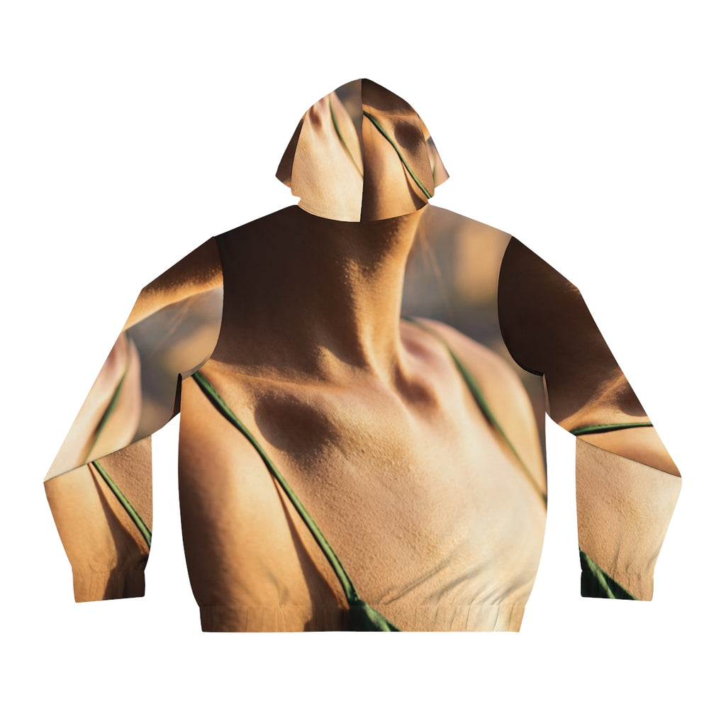 Golden Hour Men's Full-Zip Hoodie - Emerald Glow | Echovira...