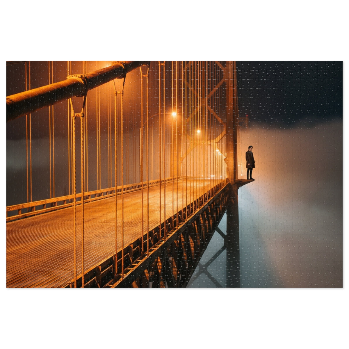 Jigsaw Puzzle with Tin - Nocturne Bridge Solitude (30, 110...