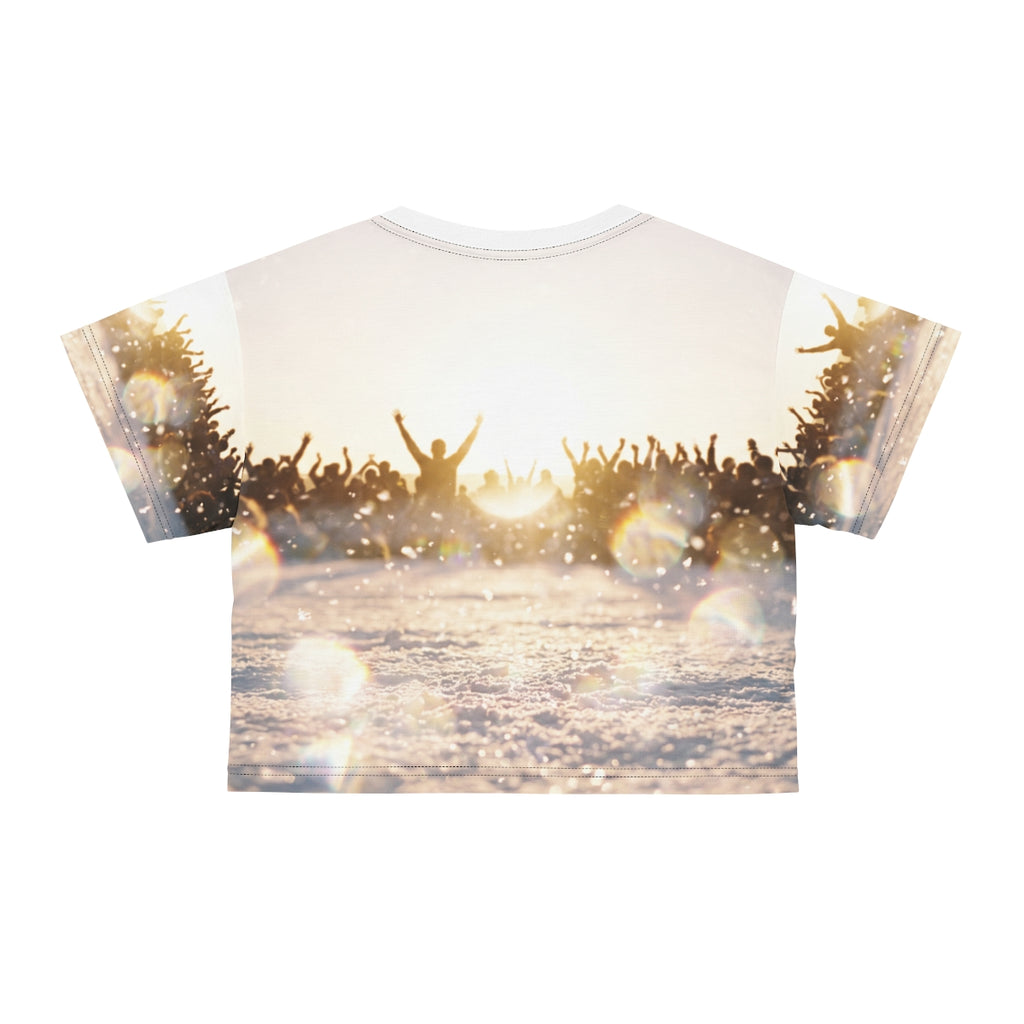 Golden Hour Crowd Celebration Crop Tee