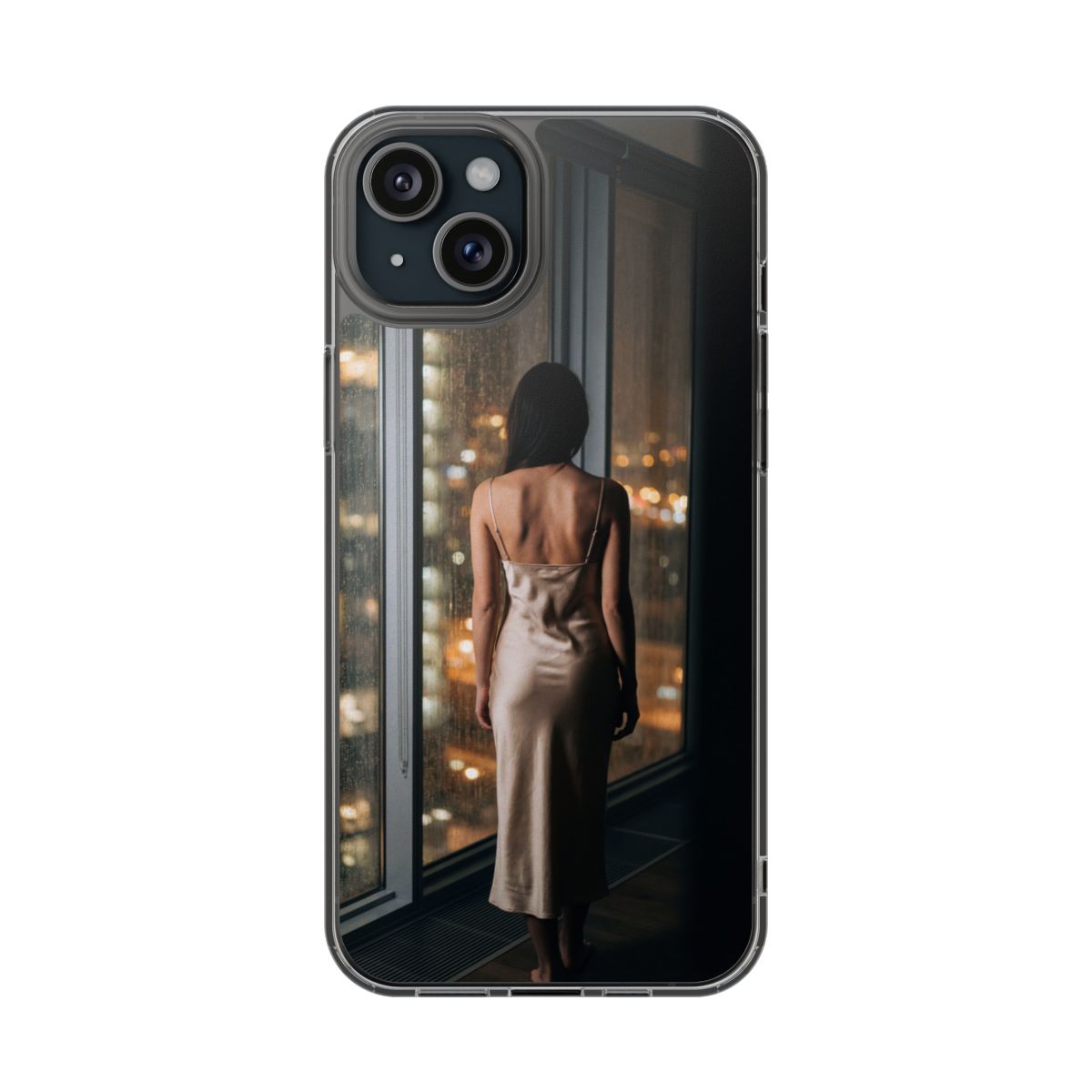 Clear Impact-Resistant Cases - Clear Phone Case - Rainy Mood...