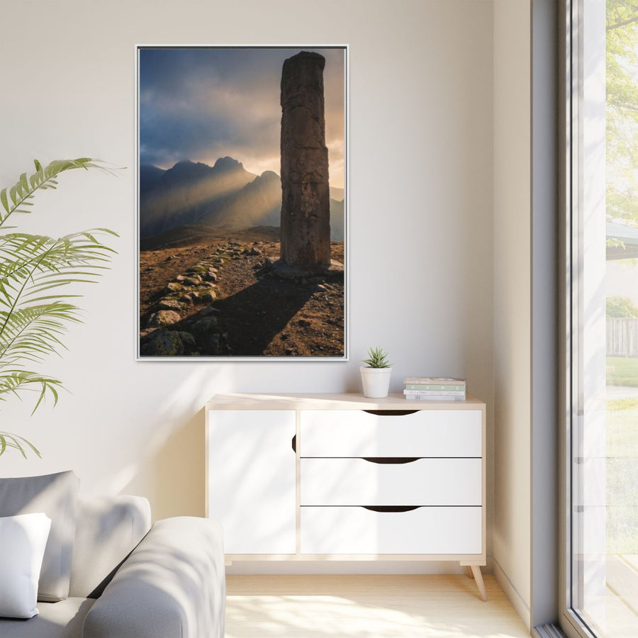 Matte Canvas, Framed, Portrait, White Frame - Mystic Dawn