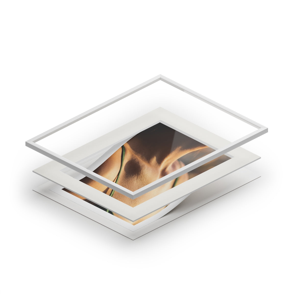 Golden Hour Fine Art Print - Emerald Sunset Frame — Portrait...