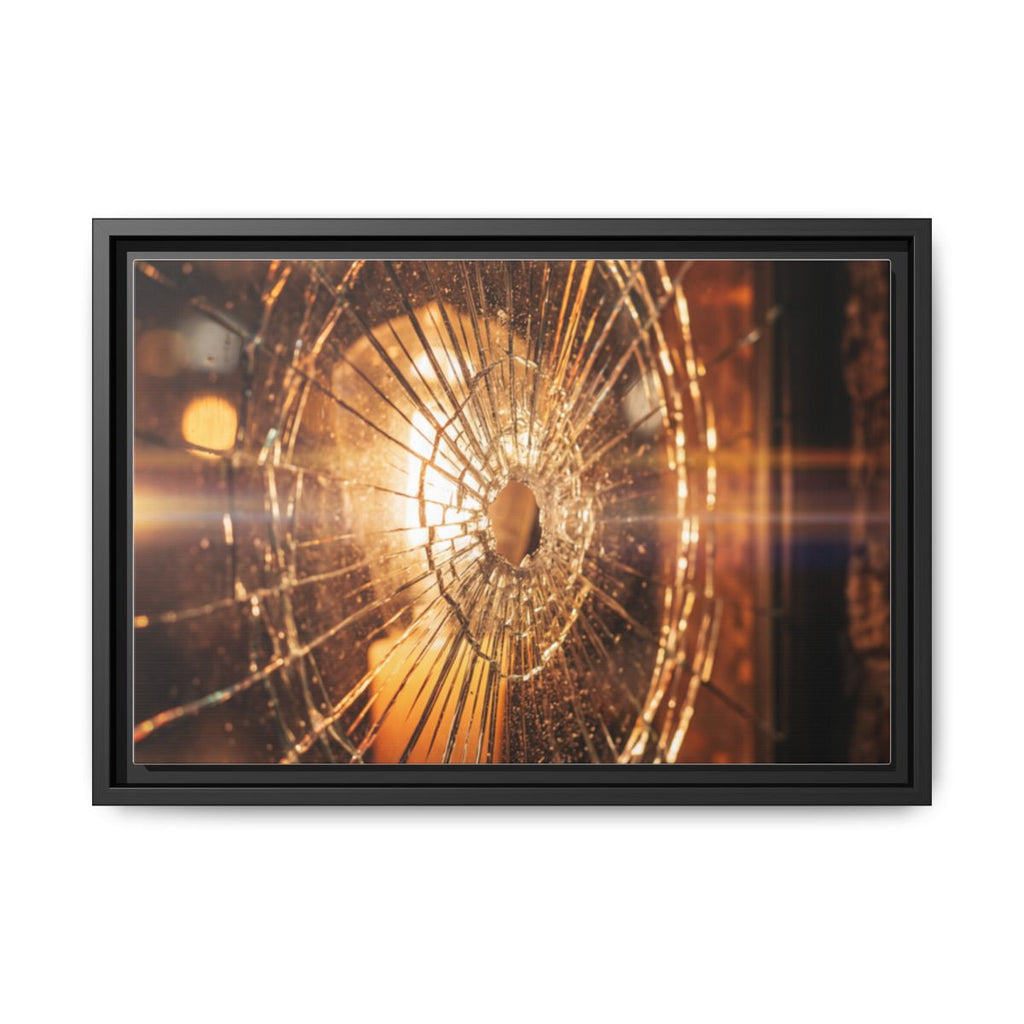 Framed Matte Canvas - Amber Glow — Black / 1.25"