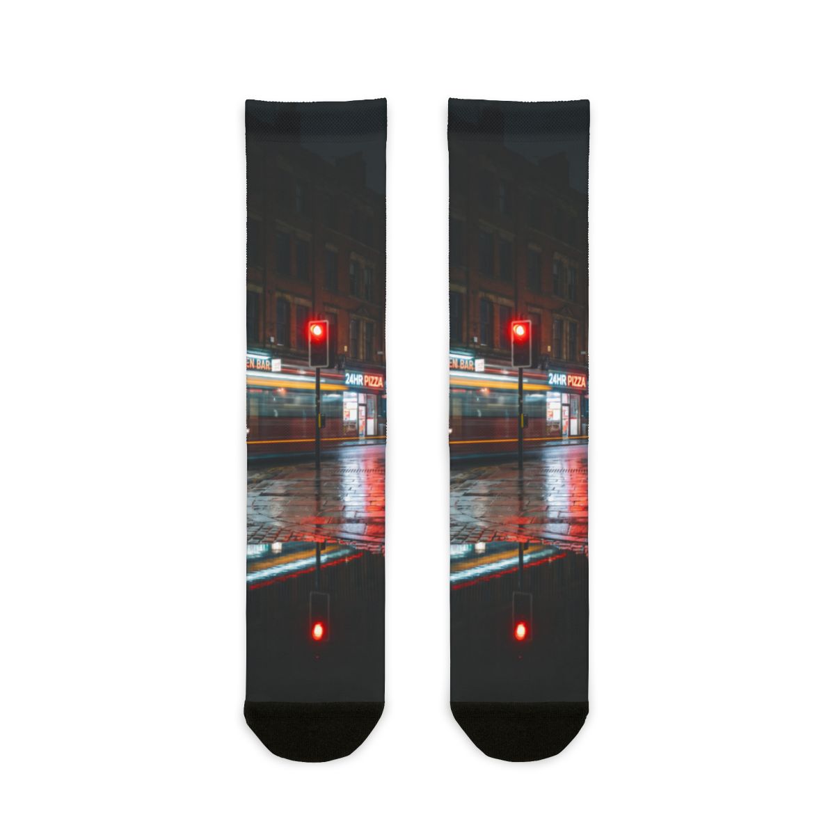 Sublimation Crew Socks - City Lights Walk | Echovira Gallery