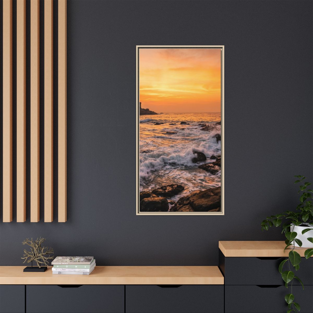 Framed Matte Canvas - Majestic Golden Coast
