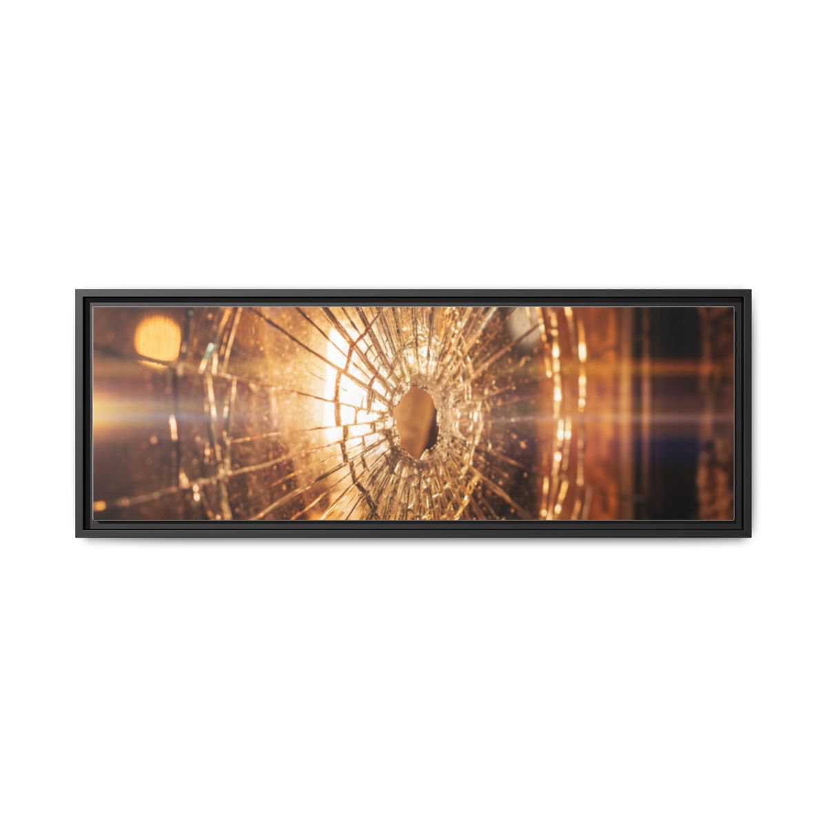 Framed Matte Canvas - Amber Glow — Black / 1.25"