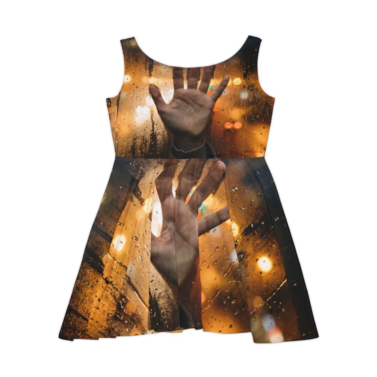City Lights Rain Window Women's Skater Dress