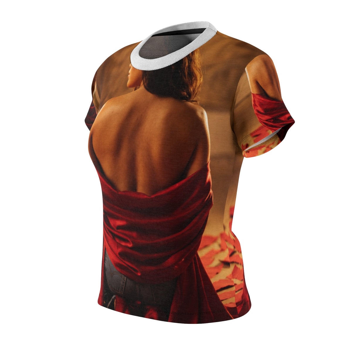 Women's Cut & Sew Tee - Crimson Reverie Top | Echovira...