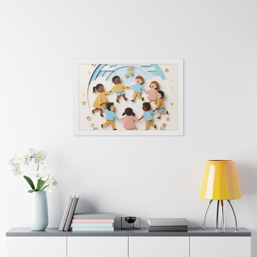 Framed Horizontal Poster - Harmony Circle — White (14×11......