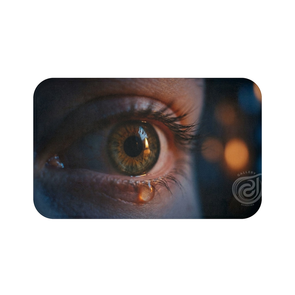 Bath Mat - Golden Tear Cinematic Bath Mat | Echovira Gallery