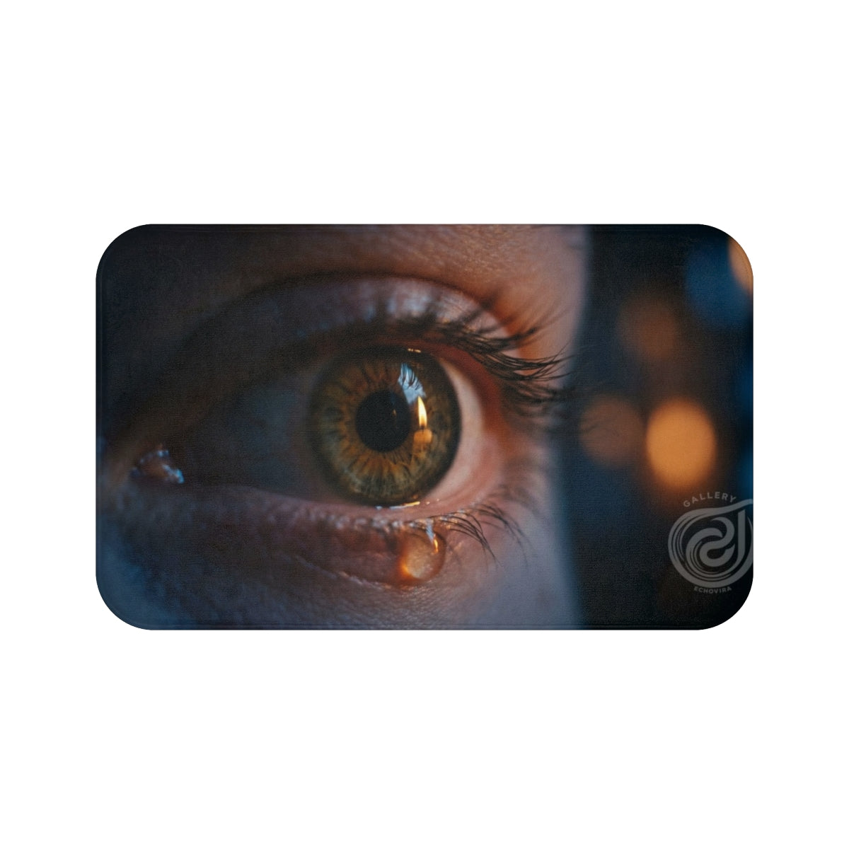 Bath Mat - Golden Tear Cinematic Bath Mat | Echovira Gallery