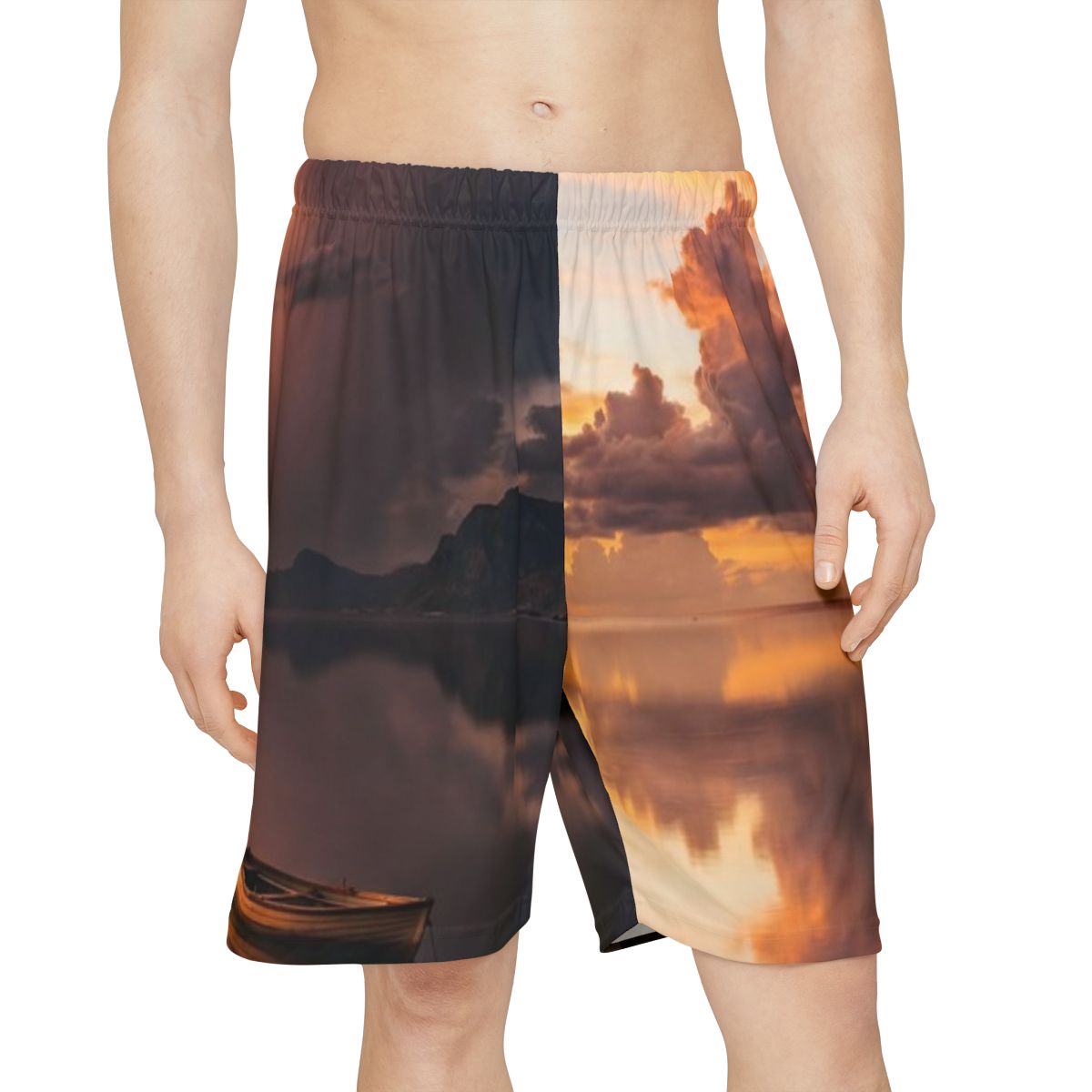 Men's Sports Shorts - Ethereal Sunset | Echovira Gallery