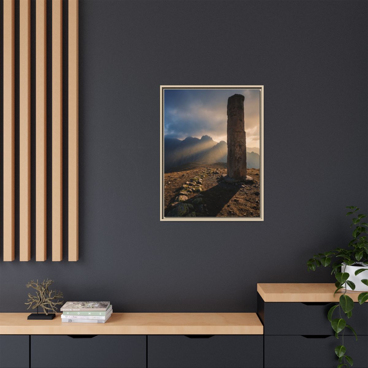 Framed Matte Canvas - Sun Peak