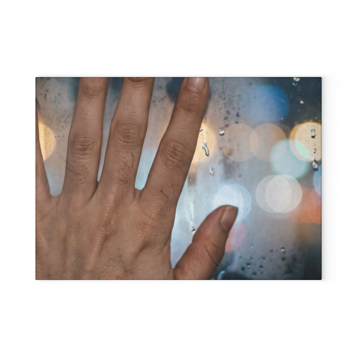 Rainy City Window Glass Cutting Board