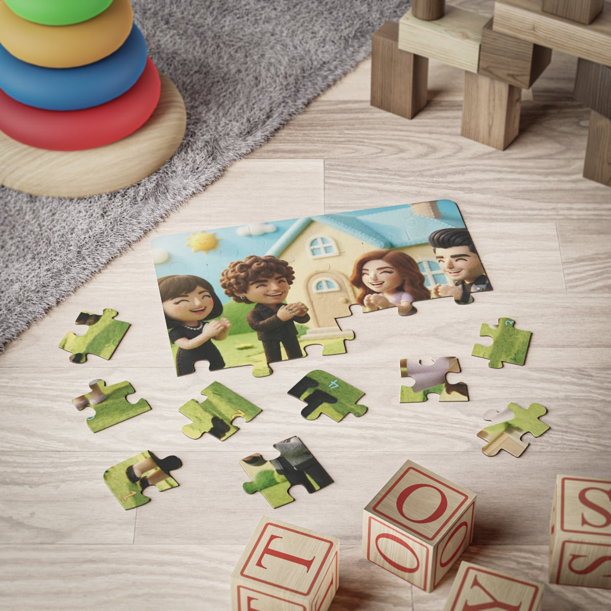 Kids' Puzzle 30-Piece - Felt Friends Cottage | Echovira...
