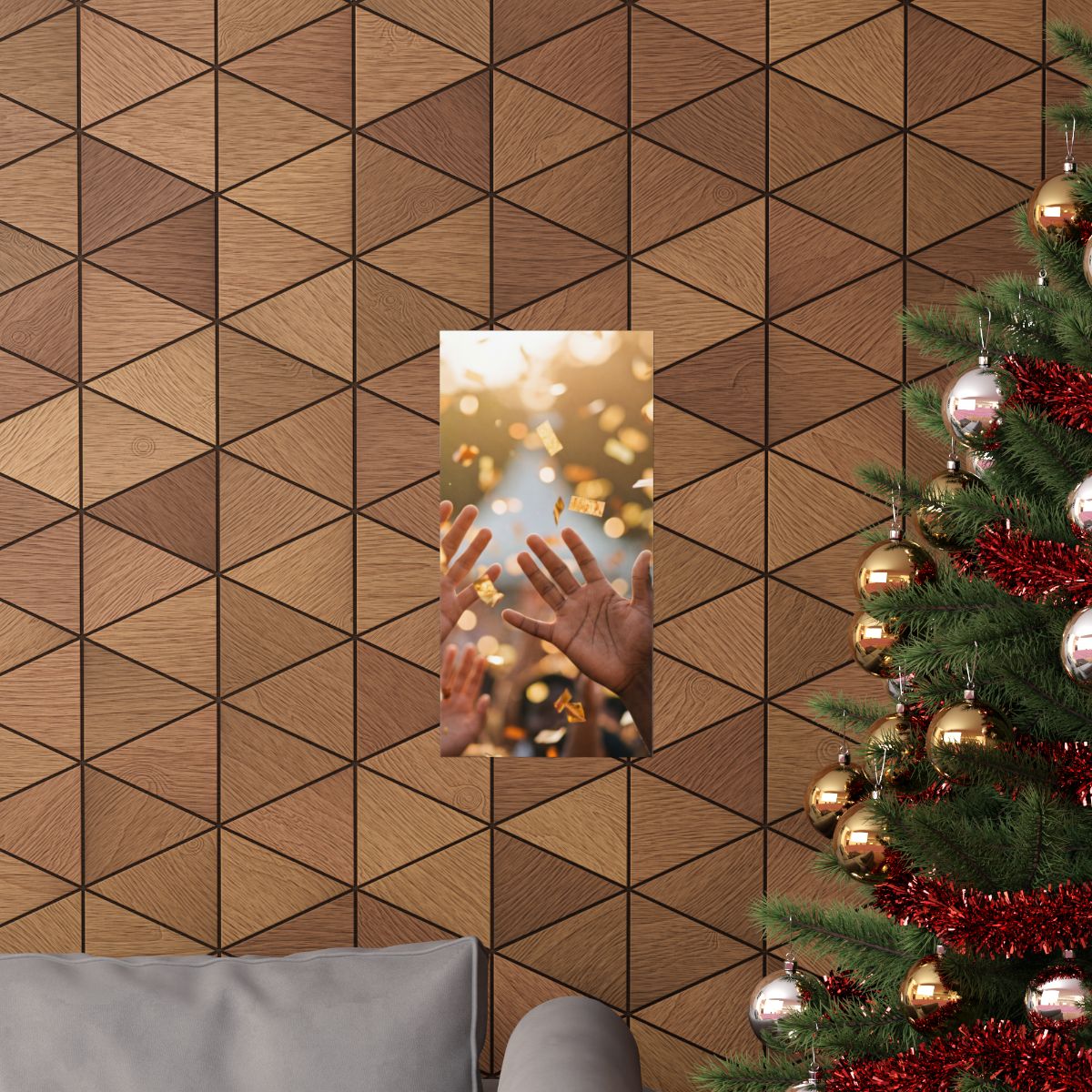 Matte Vertical Posters - Golden Festival Celebration Art......