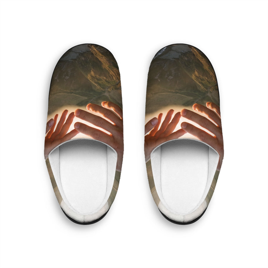 Women's Indoor Slippers - The Infinite Touch | Ethereal Coastal Art
