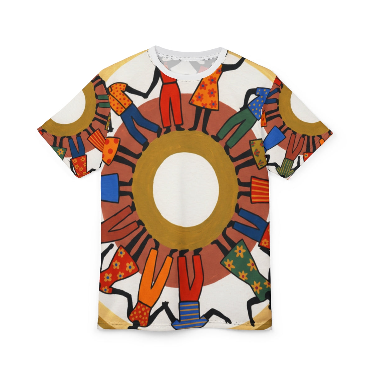 Unisex Cut & Sew Tee - Unity Mandala Folk Art | Echovira...