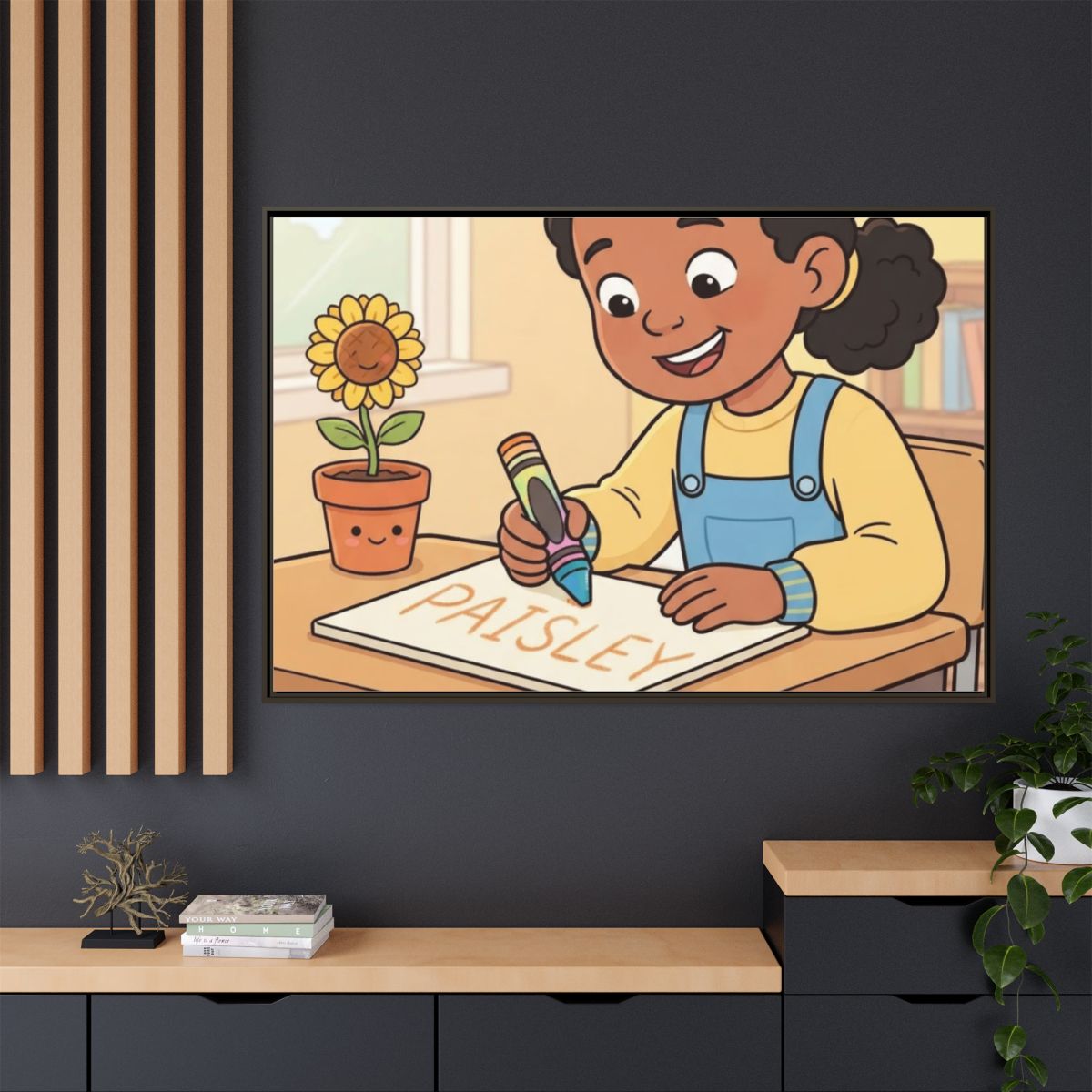 Matte Canvas Framed - Paisley Classroom Joy — Espresso /......