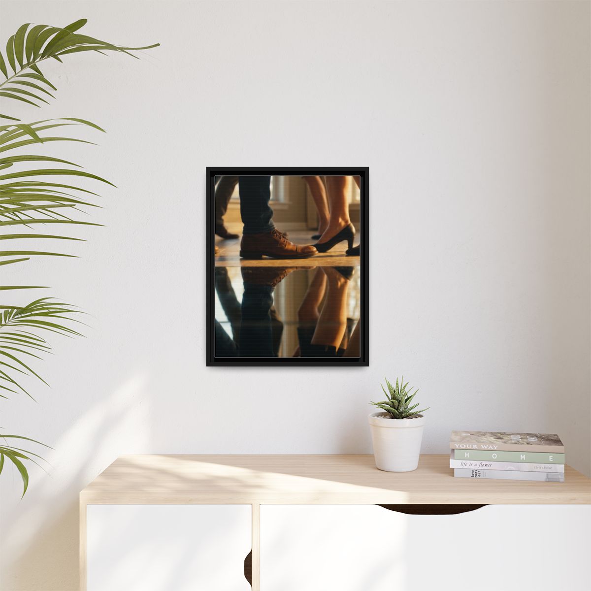 Matte Canvas, Framed - Golden Hour Reflections Cinematic Art...