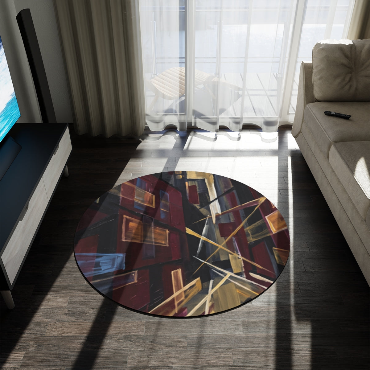 Round Rug - Urban Perspective | Echovira Gallery