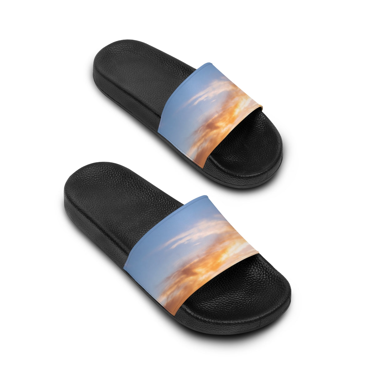 Women's Slide Sandals - Epic Mountain Sunrise