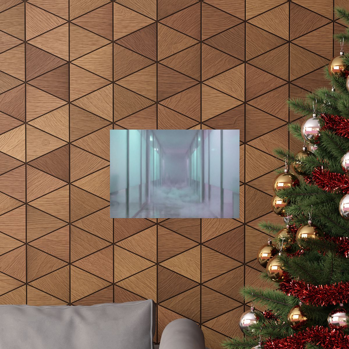 Matte Horizontal Posters - Liminal Corridor Fog Art Print......