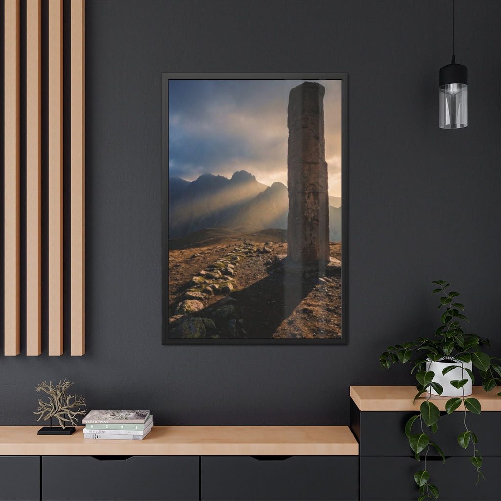 Framed Posters - Mystic Monolith Ancient Persian Mountain......
