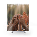 Shower Curtains - Golden Rays of Unity Wall Art | Echovira...