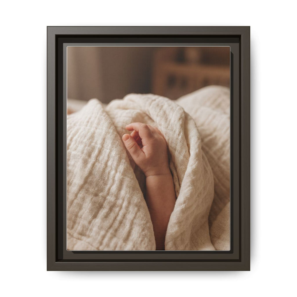 Framed Matte Canvas - Neutral Nursery — Espresso / 1.25"