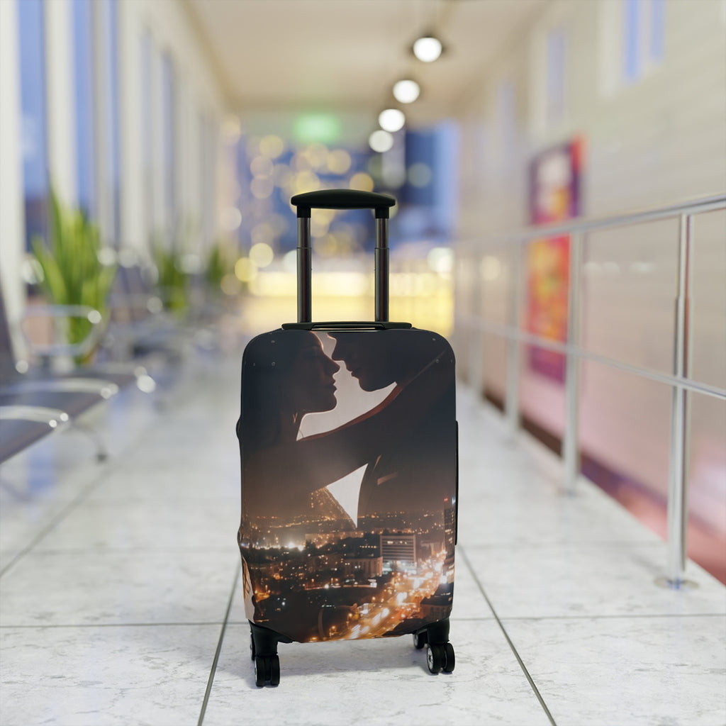 Luggage Cover - Metropolitan Love Travel | Echovira Gallery