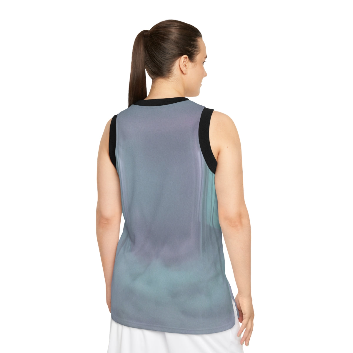 Unisex Basketball Jersey - Liminal Corridor Fog Art Print |...