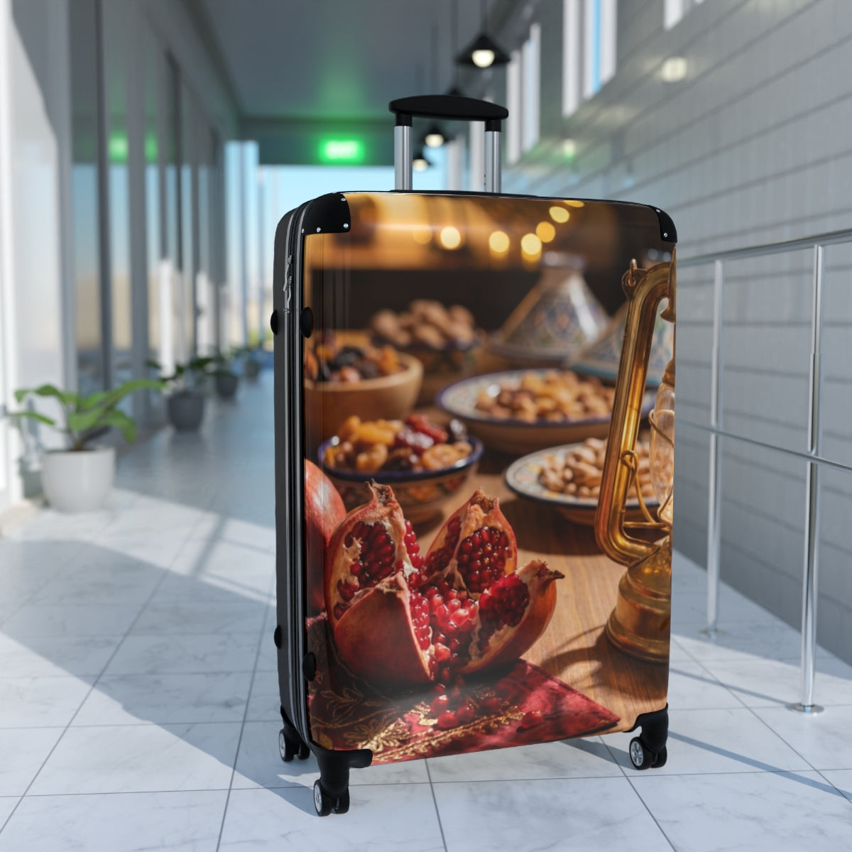 Suitcase - Golden Pomegranate Still Life | Echovira Gallery