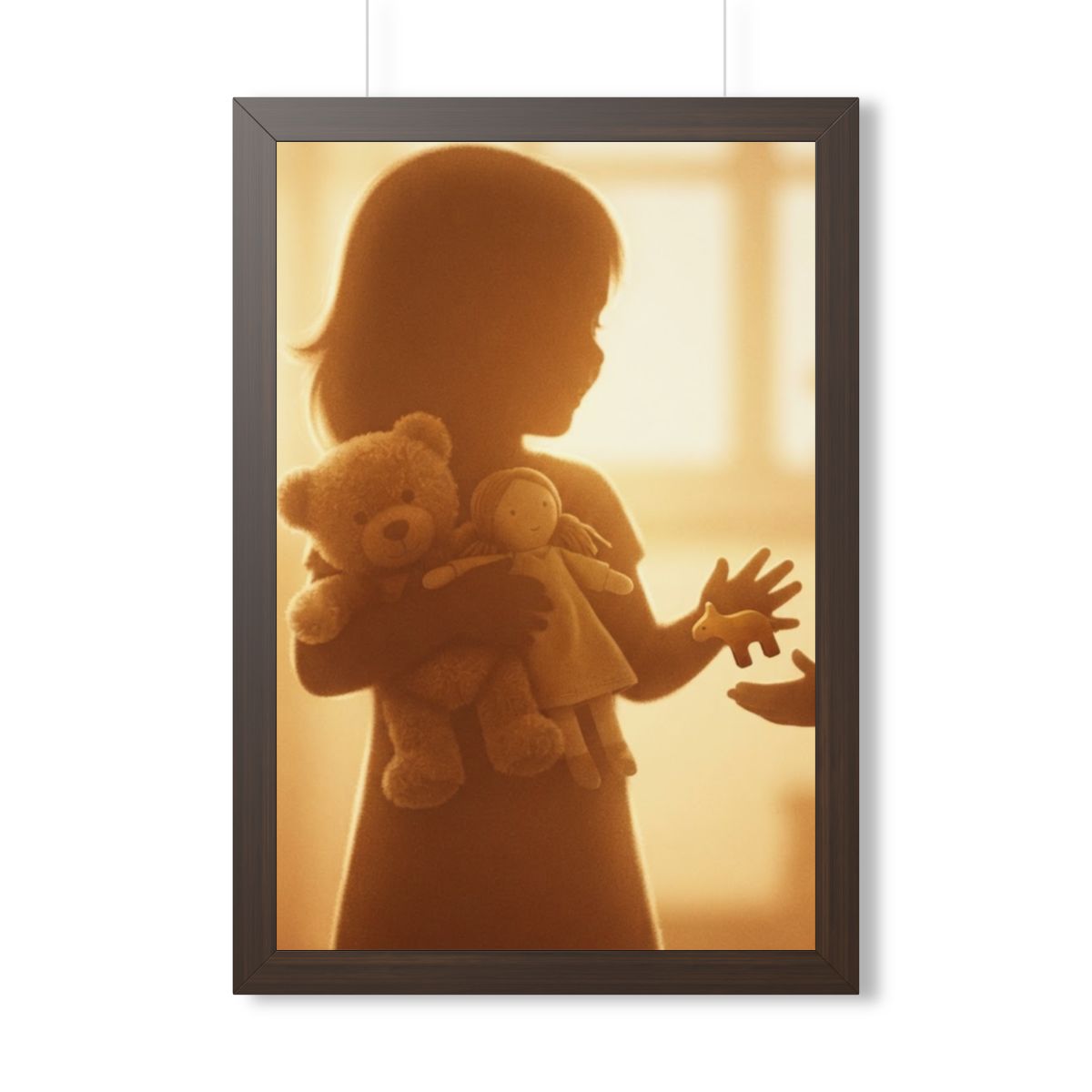Framed Vertical Poster - Golden Reverie — Walnut (11×14... |...