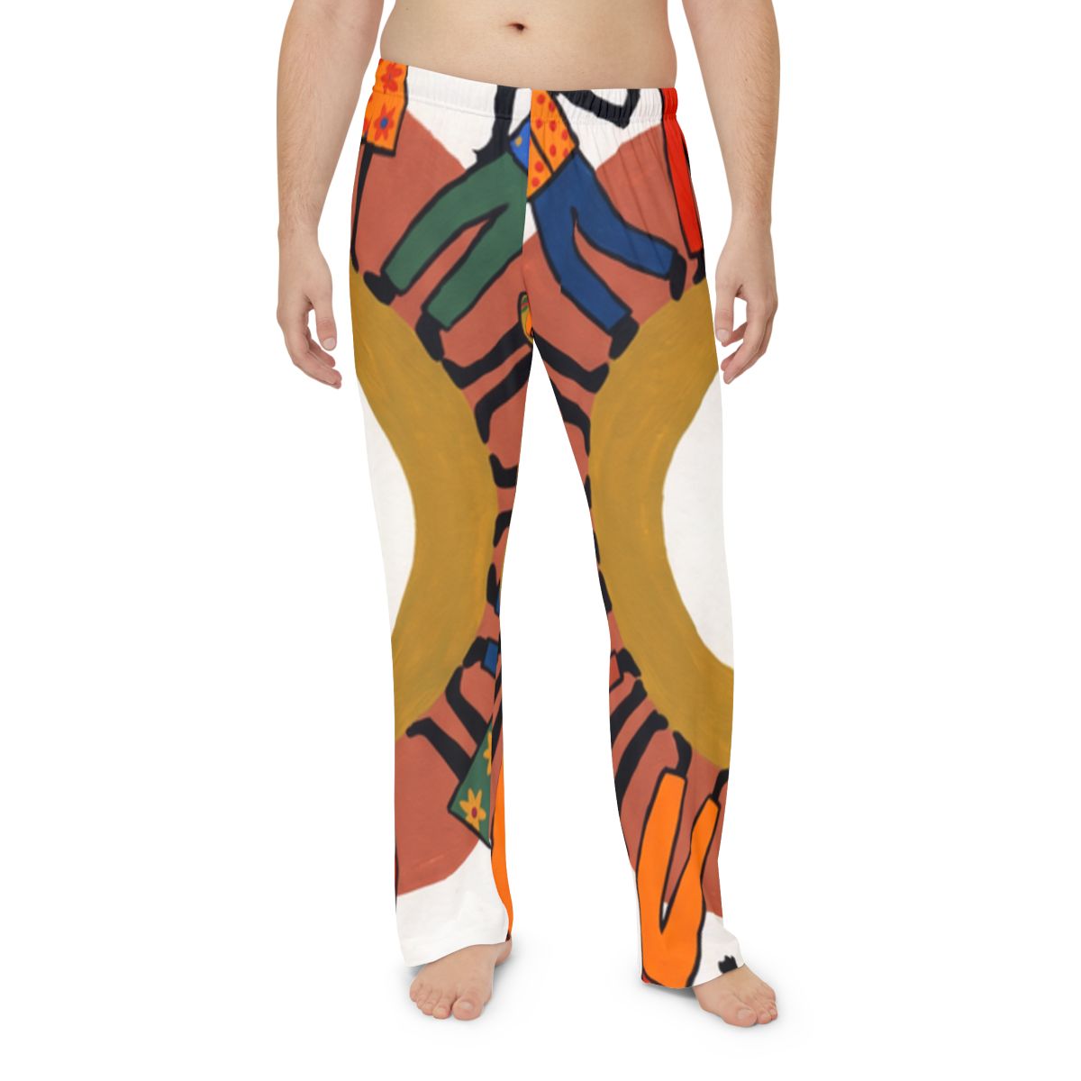 Men's Pajama Pants - Unity Mandala Folk Art | Echovira...