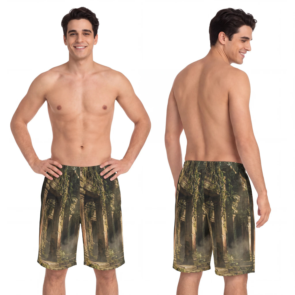 Men's Board Shorts - Temple Sanctuary | Echovira Gallery