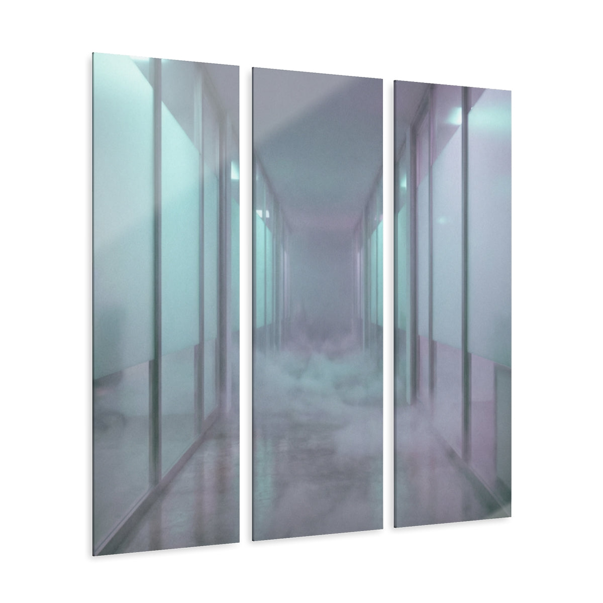 Misty Corridor Acrylic Prints (Triptych) — Portrait |...