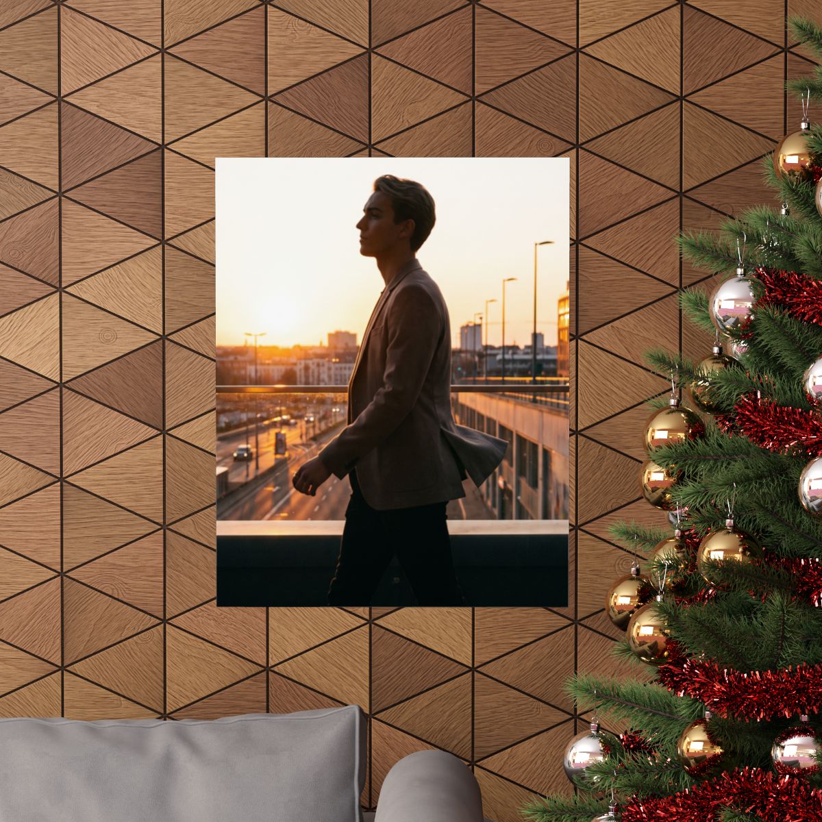 Matte Vertical Poster - Golden Hour Walk (8×10 & 36×54) |...