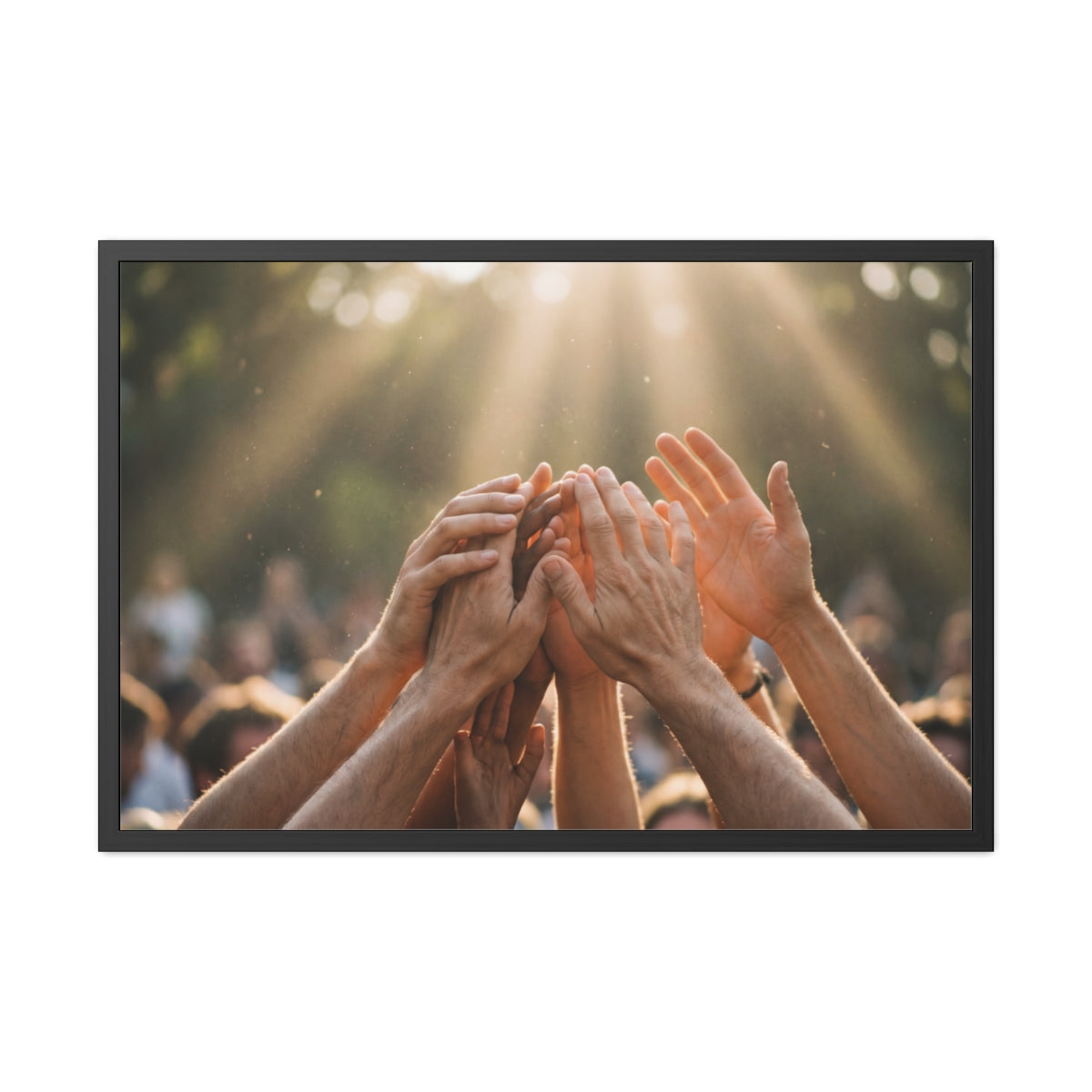 Framed Posters - Golden Rays of Unity Wall Art (10×8, 12×8...