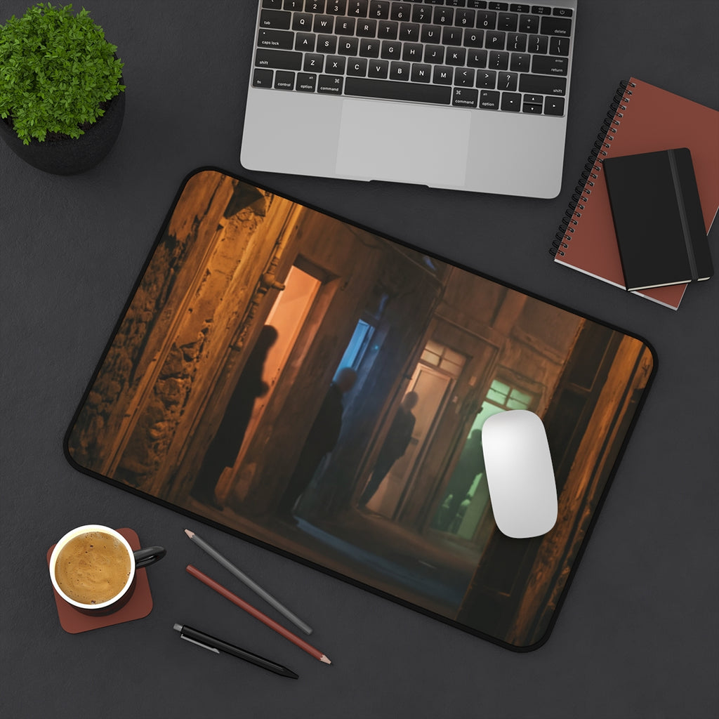 Desk Mat - Shadowed Alleyway Mystery Art Print | Echovira...