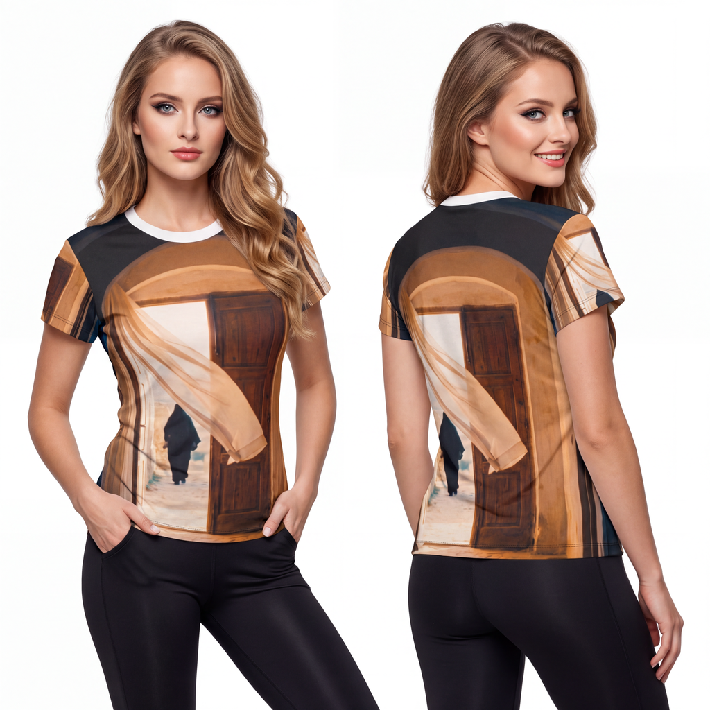 Women's Cut & Sew Tee - Ancient Gateway | Echovira Gallery