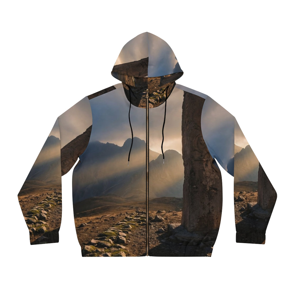 Men's Full-Zip Hoodie - Mystic Monolith Ancient Persian... |...
