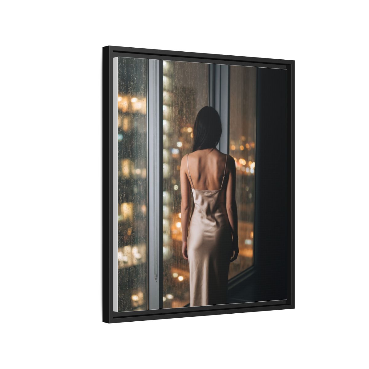 Gerahmte matte Leinwand - Cinematic Nights — Schwarz / 3,175 cm