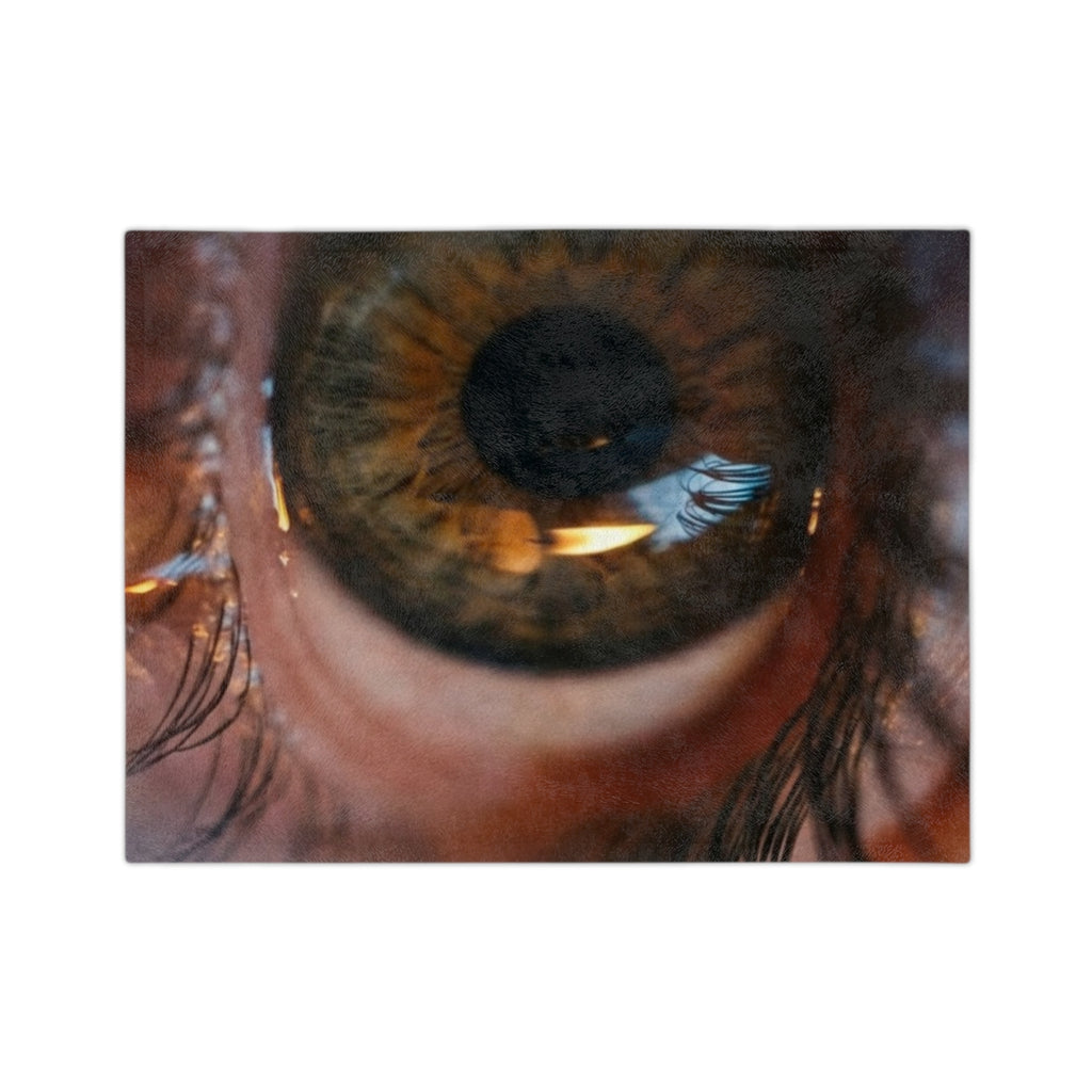Velveteen Microfiber Blanket - Amber Iris Reflection Fine......