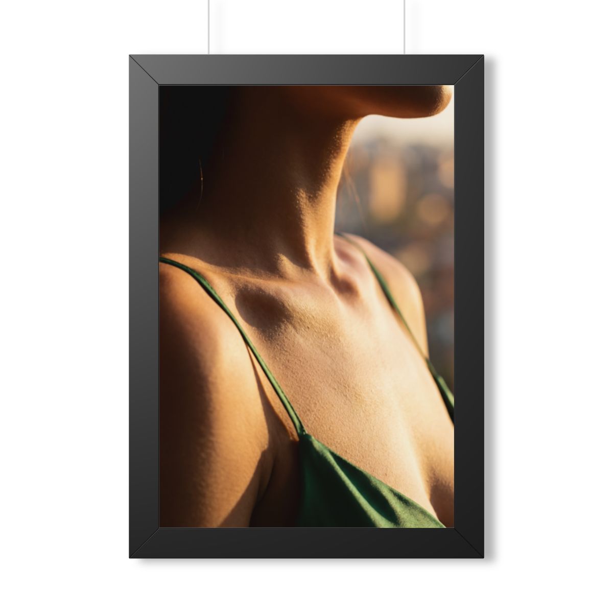 Framed Vertical Poster - Golden Hour Glow - Minimalist... |...