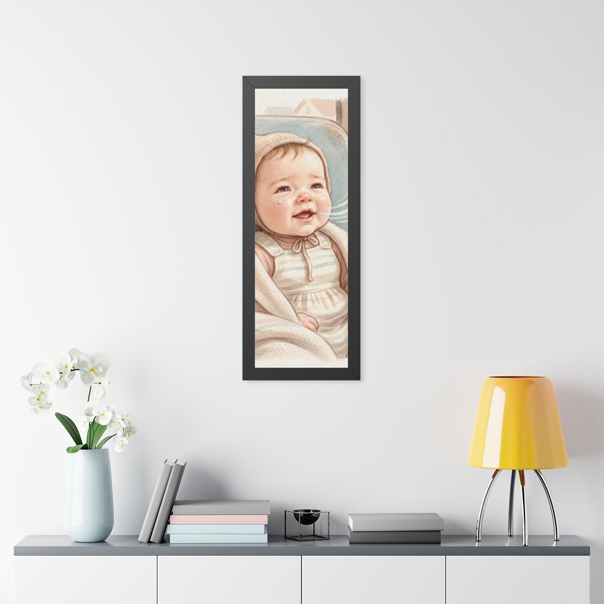 Framed Vertical Poster - Sweet Baby — Black (11×14, 12×16......