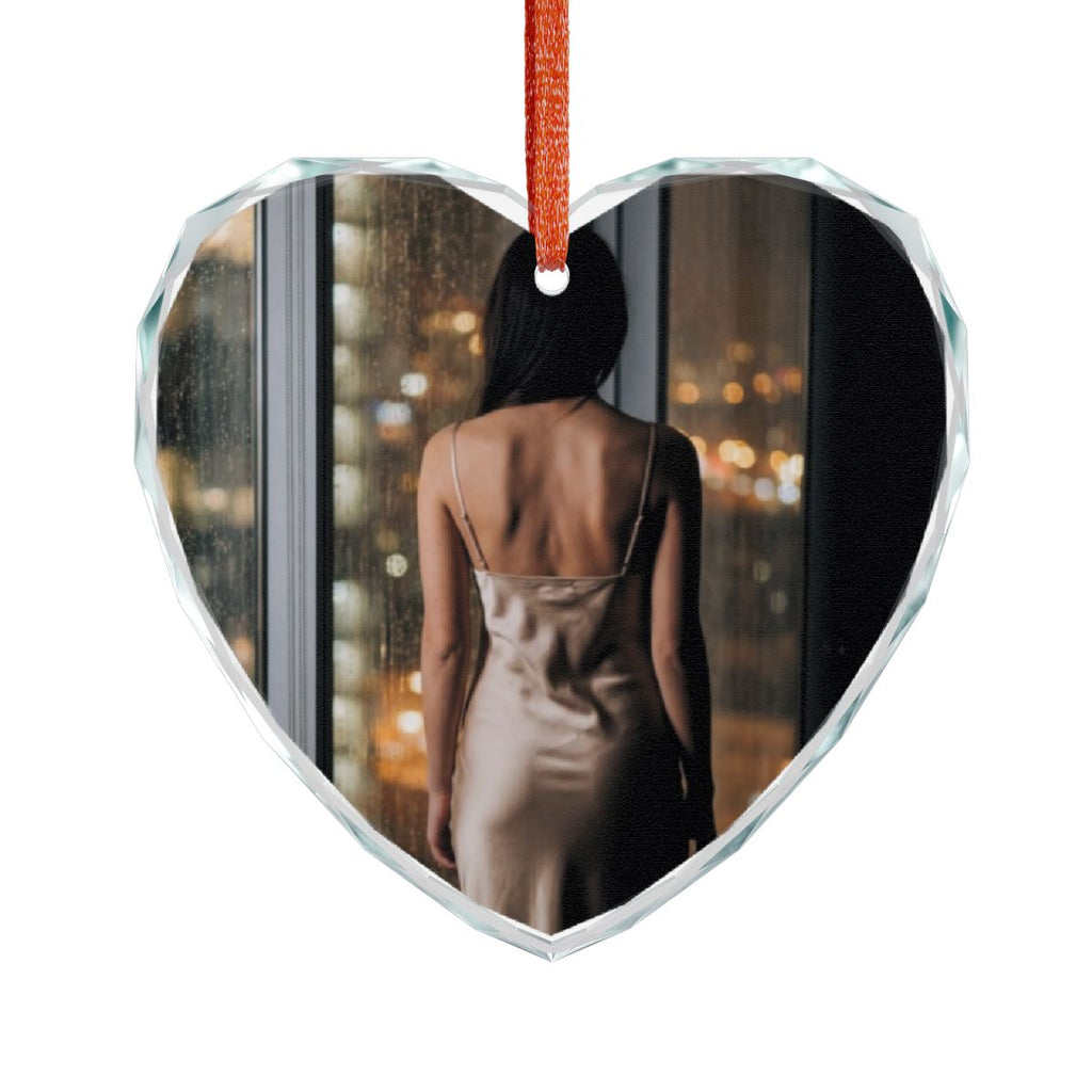 Crystal Glass Ornament - Nocturnal Rain Silk Reverie Fine......