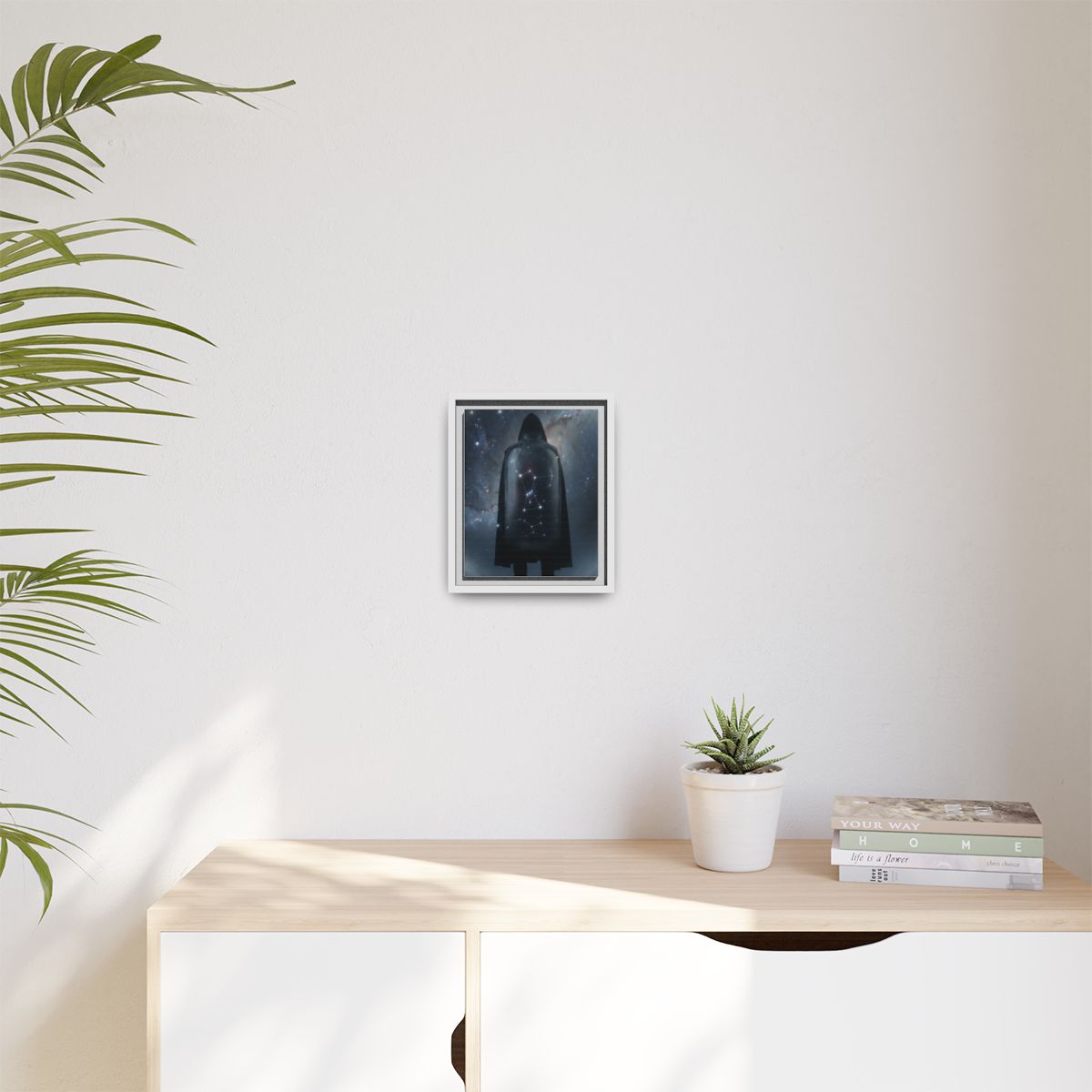 Matte Canvas, Framed - Cosmic Sentinel Orion Constellation...